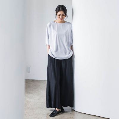 トリコットシフォンカットソー≪洗濯機で洗える≫