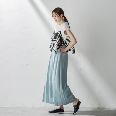 【ＷＥＢ限定】配色スカーフプリントカットソー≪洗濯機で洗える≫