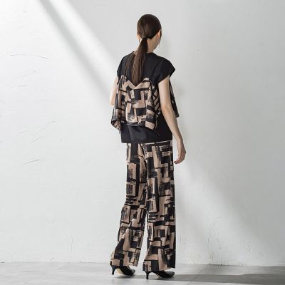 【ＷＥＢ限定】配色スカーフプリントカットソー≪洗濯機で洗える≫
