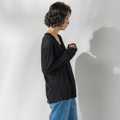 シアーVネックカットソー≪洗濯機で洗える≫ | la.f (Women)/ラ