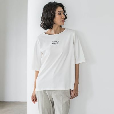 【ｂｉｙｏｒｉ】刺繍ロゴＴシャツ≪洗濯機で洗える≫