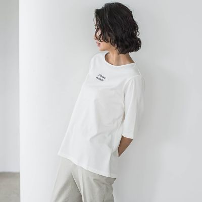 【ｂｉｙｏｒｉ】刺繍ロゴＴシャツ≪洗濯機で洗える≫