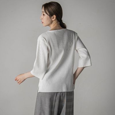 体型を気にせず着られる”リブカットソー≪手洗い可能≫ | la.f