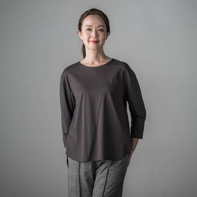 la.f...（Women）/ラ エフ パーフェクトベアスムースカットソー&#8810;洗濯機で洗える&#8811; 20チャコールグレー トップス【三越伊勢丹/公式】