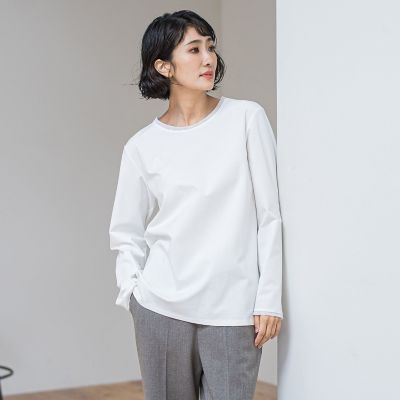 ＜la.f...（Women）＞マシュマロポンチカットソー≪洗濯機で洗える≫