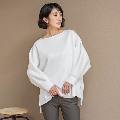 ＜la.f...（Women）＞【ＷＥＢ限定】”もっちり素材”ダンボールドルマンプルオーバー≪手洗い可能≫