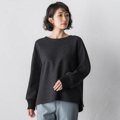 ＜la.f...（Women）＞メルトンニットドッキングカットソー