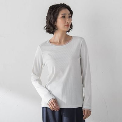 ＜la.f...（Women）＞ラメテレコカットソー