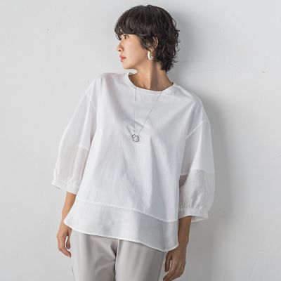 シアー切り替えカットソー | la.f (Women)/ラ エフ | 三越伊勢丹