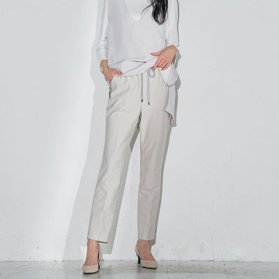＜la.f...（Women）＞ドローストリング美脚テーパードパンツ≪洗濯機で洗える／吸湿発熱≫