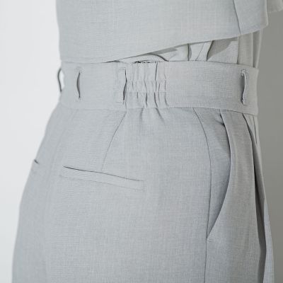 メランジツイルワイドパンツ≪洗濯機で洗える／セットアップ対応