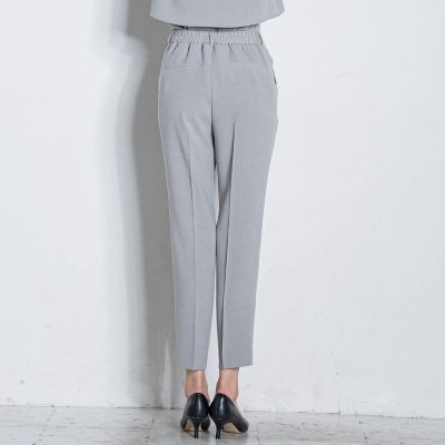 メランジツイルタックテーパードパンツ≪洗濯機で洗える／セットアップ対応≫