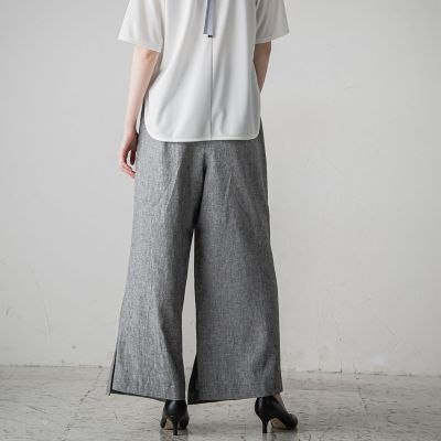 リネンクラッシックパンツ≪手洗い可能／セットアップ対応≫