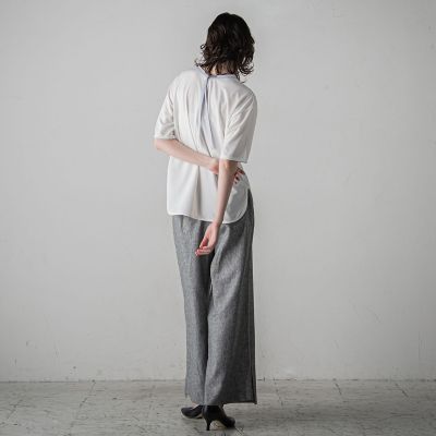 リネンクラッシックパンツ≪手洗い可能／セットアップ対応≫