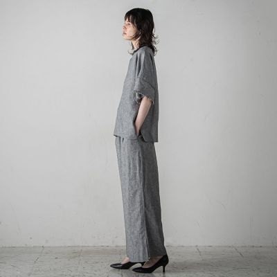 リネンクラッシックパンツ≪手洗い可能／セットアップ対応≫