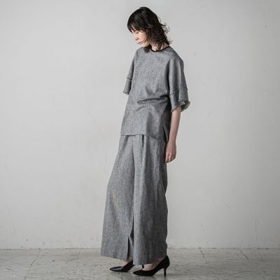 リネンクラッシックパンツ≪手洗い可能／セットアップ対応≫
