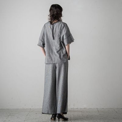 リネンクラッシックパンツ≪手洗い可能／セットアップ対応≫