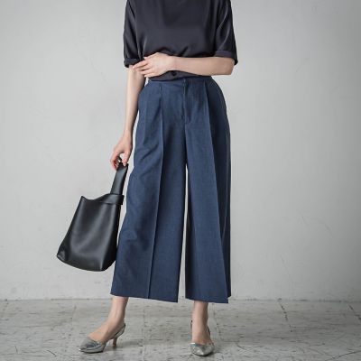 麻調シャンブレーパンツ≪洗濯機で洗える≫ | la.f（Women）/ラ