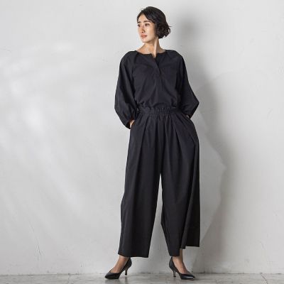 ボリュームワイドタフタパンツ≪洗濯機で洗える／セットアップ対応≫