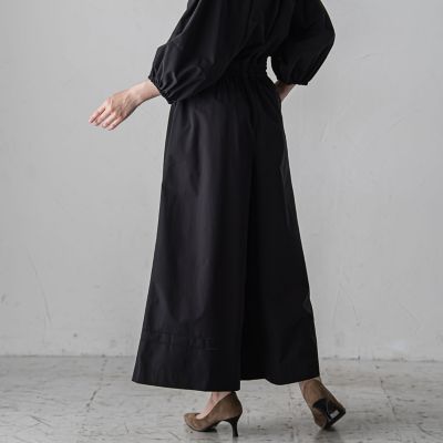 ボリュームワイドタフタパンツ≪洗濯機で洗える／セットアップ対応≫