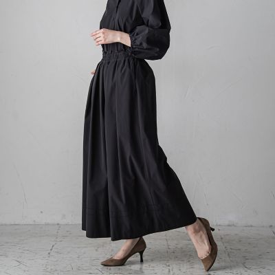 ボリュームワイドタフタパンツ≪洗濯機で洗える／セットアップ対応≫