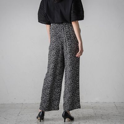 ジャガードワイドパンツ≪手洗い可能≫