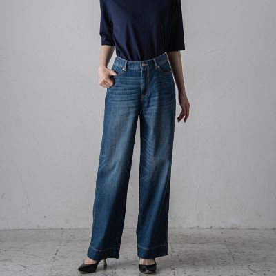＜la.f...（Women）＞ワイドフィットカーブデニム≪洗濯機で洗える≫