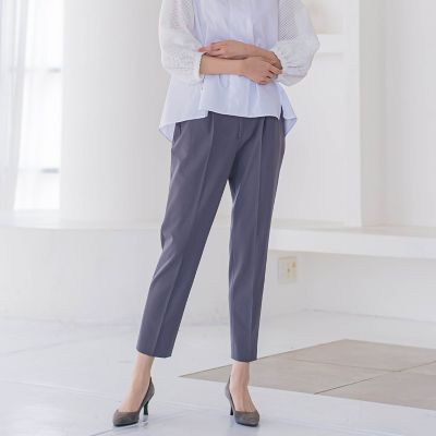 la.f...（Women）/ラ エフ ドライギャバストレッチテーパードパンツ≪洗濯機で洗える/セットアップ対応≫