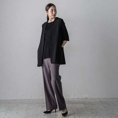 ドライギャバストレッチセミフレアパンツ≪洗濯機で洗える／セットアップ対応≫