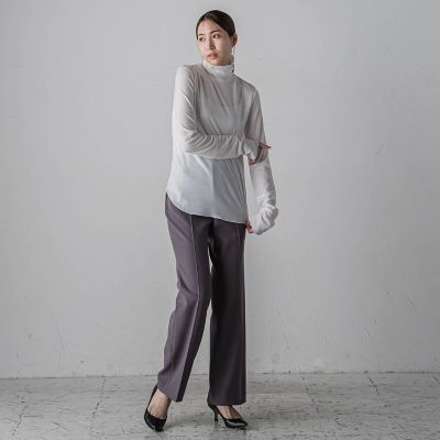 ドライギャバストレッチセミフレアパンツ≪洗濯機で洗える／セットアップ対応≫
