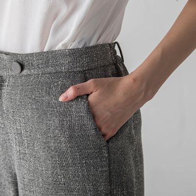 ノンウールツィードパンツ≪洗濯機で洗える／セットアップ対応≫