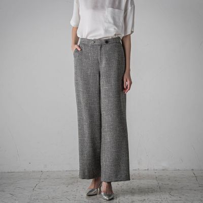 ノンウールツィードパンツ≪洗濯機で洗える／セットアップ対応≫