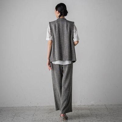ノンウールツィードパンツ≪洗濯機で洗える／セットアップ対応≫