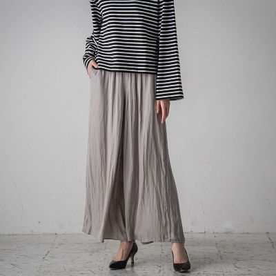 【カタログ掲載】スエードタッチサテンパンツ≪洗濯機で洗える≫