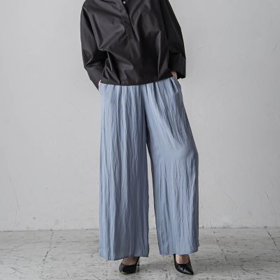 【カタログ掲載】スエードタッチサテンパンツ≪洗濯機で洗える≫