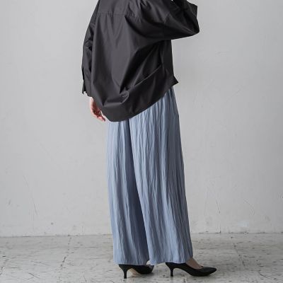 【カタログ掲載】スエードタッチサテンパンツ≪洗濯機で洗える≫