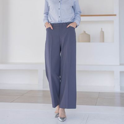la.f...（Women）/ラ エフ ドライギャバストレッチワイドパンツ≪洗濯機で洗える/セットアップ対応≫