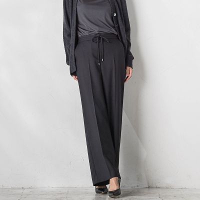 ＜la.f...（Women）＞【ＷＥＢ限定】ストレッチワイドパンツ≪洗濯機で洗える／セットアップ対応≫