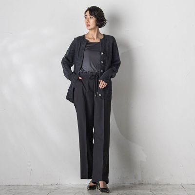 【ＷＥＢ限定】ストレッチワイドパンツ≪洗濯機で洗える／セットアップ対応≫