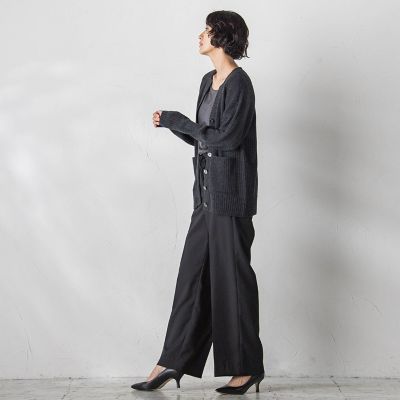 【ＷＥＢ限定】ストレッチワイドパンツ≪洗濯機で洗える／セットアップ対応≫