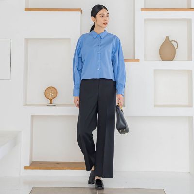 【ＷＥＢ限定】ストレッチワイドパンツ≪洗濯機で洗える／セットアップ対応≫
