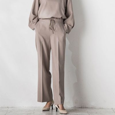 【ＷＥＢ限定】ストレッチワイドパンツ≪洗濯機で洗える／セットアップ対応≫