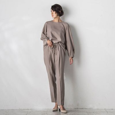 【ＷＥＢ限定】ストレッチテーパードパンツ≪洗濯機で洗える／セットアップ対応≫