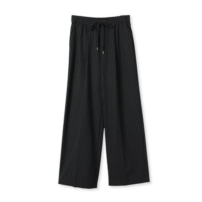 ピン⭐︎セットアップ☆新品 ピンストライプストレッチパンツ≪洗濯機で洗える／防シワ