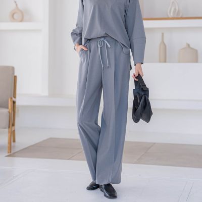 【SALE】la.f...（Women）/ラ エフ ピンストライプストレッチパンツ&#8810;洗濯機で洗える/防シワ/セットアップ対応&#8811; 33グレーケイ パンツ・ズボン【三越伊勢丹/公式】