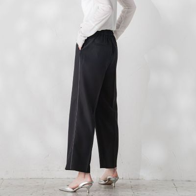 パウダーツイルストレッチパンツ≪洗濯機で洗える／防シワ／セットアップ対応≫