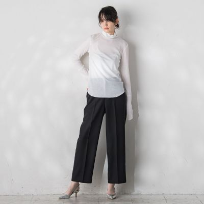パウダーツイルストレッチパンツ≪洗濯機で洗える／防シワ／セットアップ対応≫