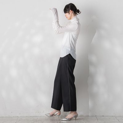 パウダーツイルストレッチパンツ≪洗濯機で洗える／防シワ／セットアップ対応≫