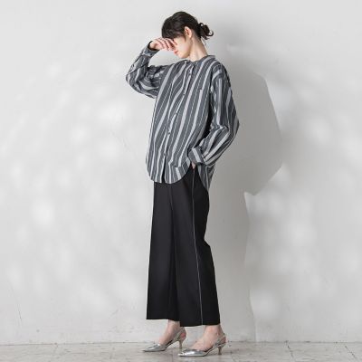 パウダーツイルストレッチパンツ≪洗濯機で洗える／防シワ／セットアップ対応≫