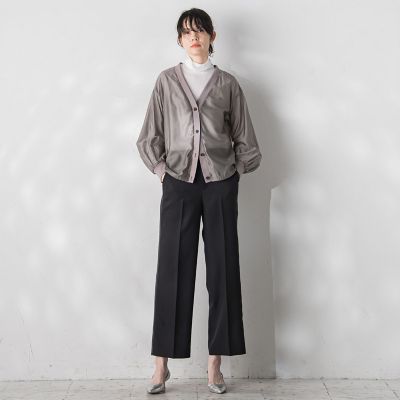 パウダーツイルストレッチパンツ≪洗濯機で洗える／防シワ／セットアップ対応≫